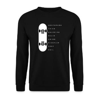 Skateboard Trick Culture Skater Lifestyle - Unisex Sweatshirt - black - Front - Alina (178cm) & Michal (187cm)