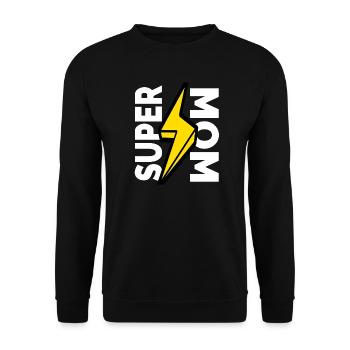 Super mom happy mother day - Unisex Sweatshirt - black - Front - Alina (178cm) & Michal (187cm)