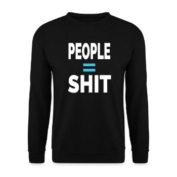 PERSONNES = MERDE - Sweat-shirt Unisexe - noir - Devant - Alina (178cm) & Michal (187cm)