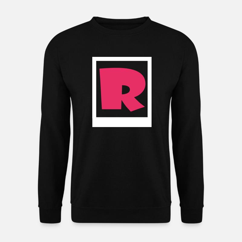 Simple pink gothic R - Unisex Sweatshirt - black