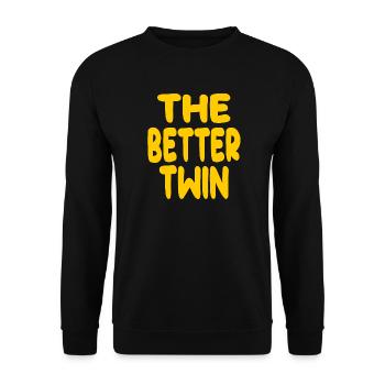 Je suis le plus beau jumeau - Sweat-shirt Unisexe - noir - Devant - Alina (178cm) & Michal (187cm)