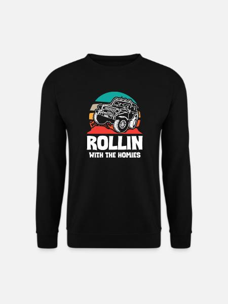 Jeeps Rollin With The Homies - Unisex Sweatshirt - black