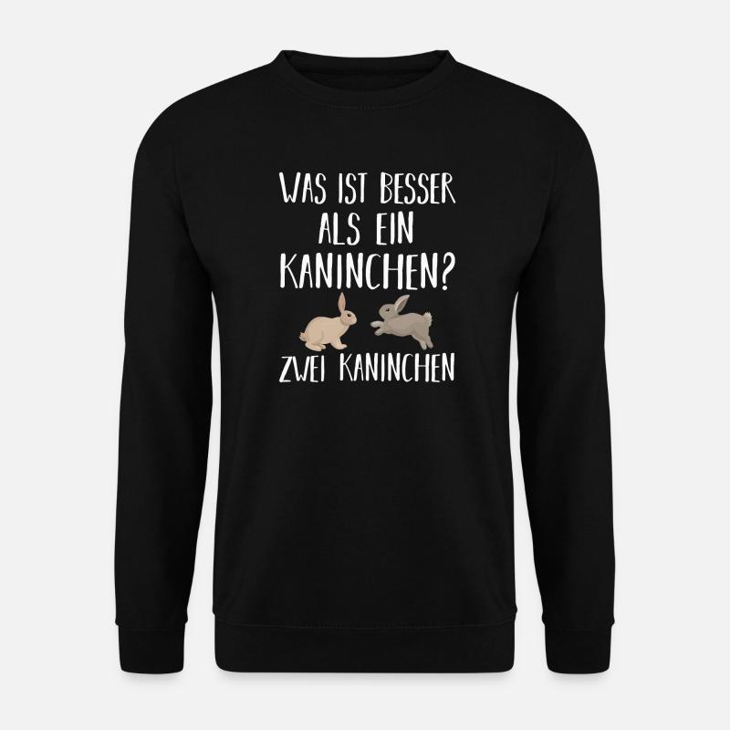 Hase Kaninchen - Unisex Pullover - Schwarz