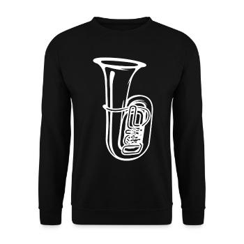 Croquis de tuba - Sweat-shirt Unisexe - noir - Devant - Alina (178cm) & Michal (187cm)