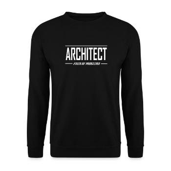 I'm An Architect Vintage-Architekturstudenten - Unisex Pullover - Schwarz - Vorne - Alina (178cm) & Michal (187cm)