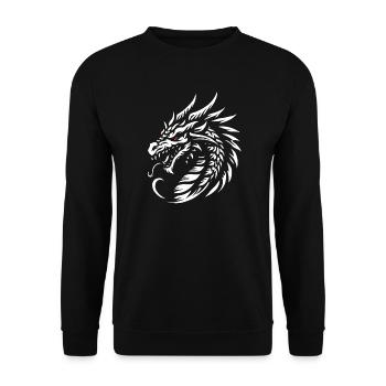 Dragonemblem - Unisex Pullover - Schwarz - Vorne - Alina (178cm) & Michal (187cm)