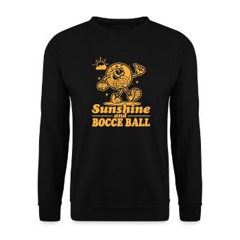 Sunshine And Bocce Ball with Jack Bocci Game Bocce - Unisex Sweatshirt - black - Front - Alina (178cm) & Michal (187cm)