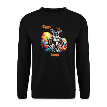 Oeufs pour les cuisses - Sweat-shirt Unisexe - noir - Devant - Alina (178cm) & Michal (187cm)