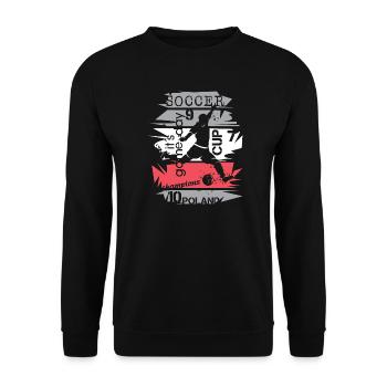 Soccer Poland Player Team Tournament Collage Logo - Unisex Sweatshirt - black - Front - Alina (178cm) & Michal (187cm)