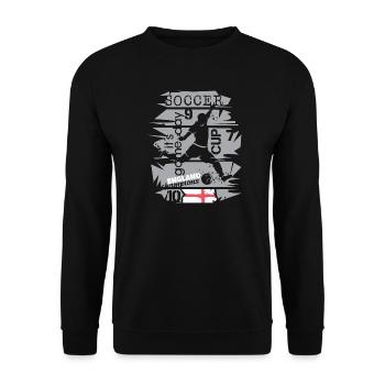 Icône du tournoi par équipe de collage de graffitis de football d’Angleterre - Sweat-shirt Unisexe - noir - Devant - Alina (178cm) & Michal (187cm)