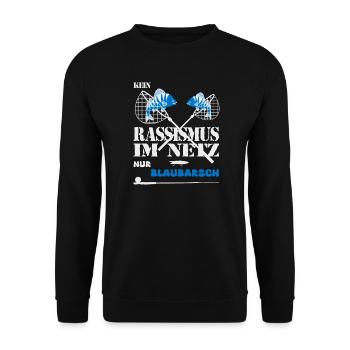 Kein Rassismus im Netz - Unisex Pullover - Schwarz - Vorne - Alina (178cm) & Michal (187cm)