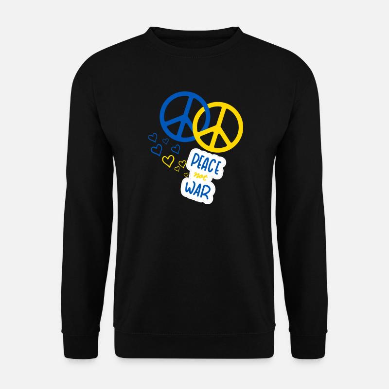 Frieden statt Krieg (Gelb & Blau) - Unisex Pullover - Schwarz