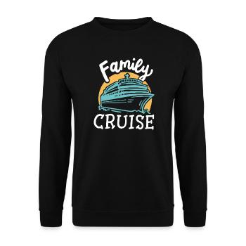 Familien Kreuzfahrt - Unisex Pullover - Schwarz - Vorne - Alina (178cm) & Michal (187cm)