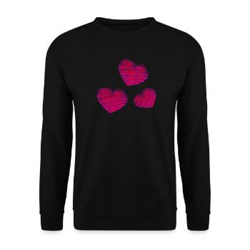 HEART. DAD. MOM. NOEL. CHRISTMAS. Bachelorette party. BEBE. CHILD. - Unisex Sweatshirt - black - Front - Alina (178cm) & Michal (187cm)