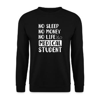Étudiant en médecine Docteur - Sweat-shirt Unisexe - noir - Devant - Alina (178cm) & Michal (187cm)