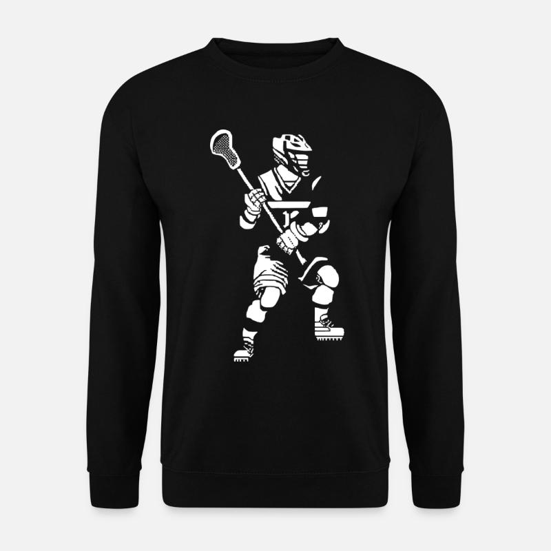 Lacrossespieler Pixel Art - Unisex Pullover - Schwarz