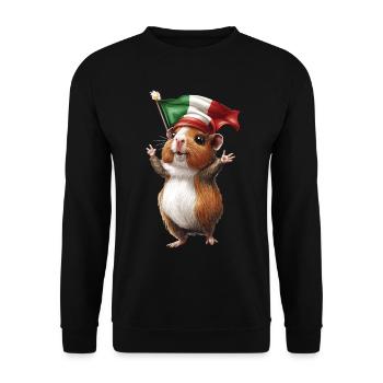 Meerschweinchen - Unisex Pullover - Schwarz - Vorne - Alina (178cm) & Michal (187cm)
