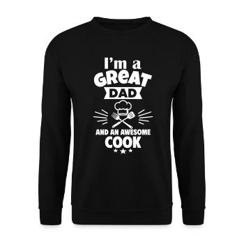 Je suis un bon père et un grand cuisinier - Sweat-shirt Unisexe - noir - Devant - Alina (178cm) & Michal (187cm)