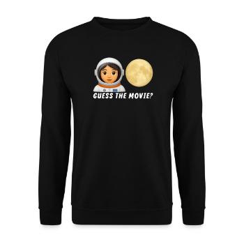 Explorateur de l’espace avec image de la lune - Sweat-shirt Unisexe - noir - Devant - Alina (178cm) & Michal (187cm)