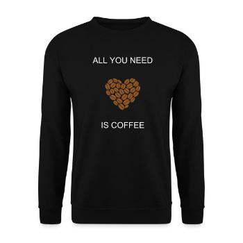 Alles, was Sie brauchen, ist Kaffee Essential Daily Brew Design - Unisex Pullover - Schwarz - Vorne - Alina (178cm) & Michal (187cm)