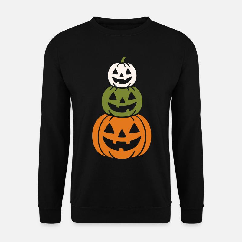 Halloween Kürbislaternen Motiv - Unisex Pullover - Schwarz