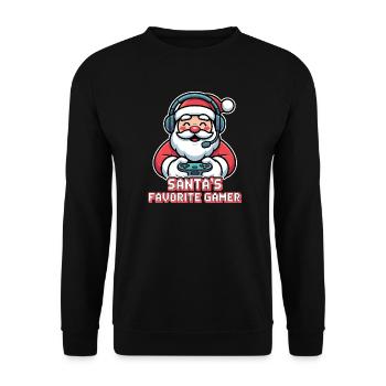 Le motif de Noël préféré du Père Noël - Sweat-shirt Unisexe - noir - Devant - Alina (178cm) & Michal (187cm)