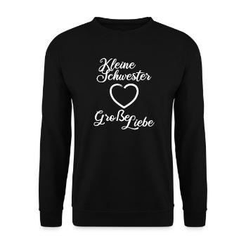 Petite sœur Grand Amour - Sweat-shirt Unisexe - noir - Devant - Alina (178cm) & Michal (187cm)
