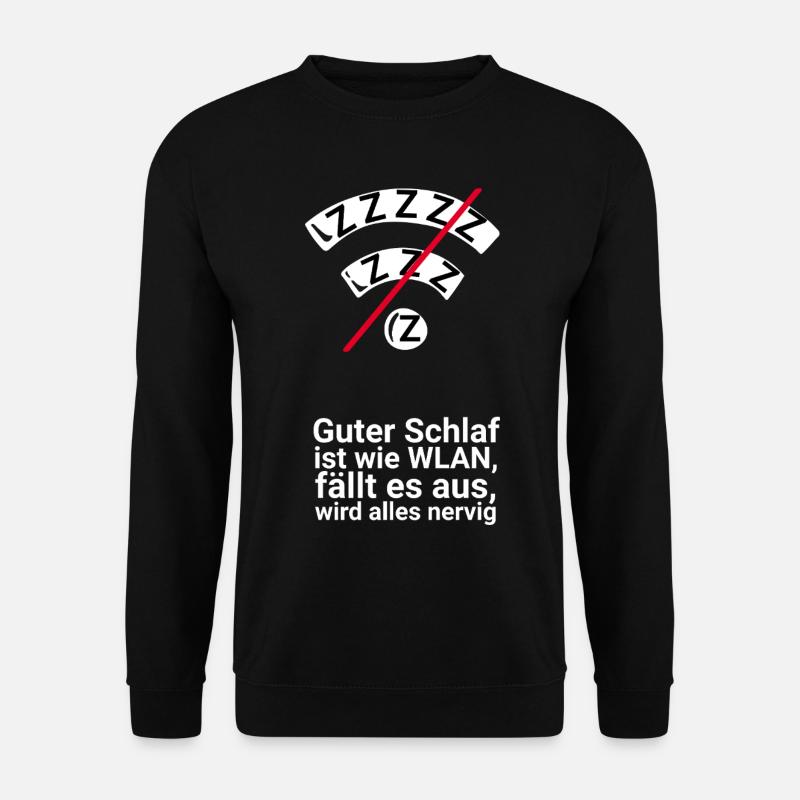 Schlaf wie WLAN: Ausfall nervt - Unisex Pullover - Schwarz