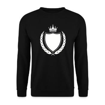 Königliches Wappen Emblem - Unisex Pullover - Schwarz - Vorne - Alina (178cm) & Michal (187cm)