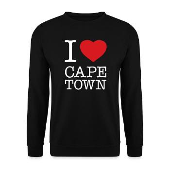 I love Cape Town Kapstadt - Unisex Sweatshirt - black - Front - Alina (178cm) & Michal (187cm)