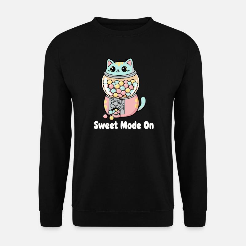Pastellkatze Gumballautomat - Unisex Pullover - Schwarz