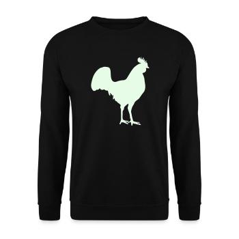 Silhouette du coq - Sweat-shirt Unisexe - noir - Devant - Alina (178cm) & Michal (187cm)