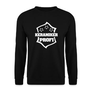 Geschenk für Keramiker - Unisex Pullover - Schwarz - Vorne - Alina (178cm) & Michal (187cm)