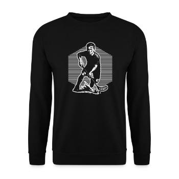 Fresh floorball motif for floorball - Unisex Sweatshirt - black - Front - Alina (178cm) & Michal (187cm)