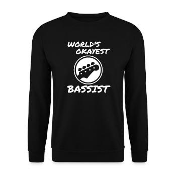 Der beste Bassist der Welt, lustiger Bassgitarrist, - Unisex Pullover - Schwarz - Vorne - Alina (178cm) & Michal (187cm)