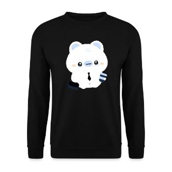 Café de l’ours polaire fatigué - Sweat-shirt Unisexe - noir - Devant - Alina (178cm) & Michal (187cm)
