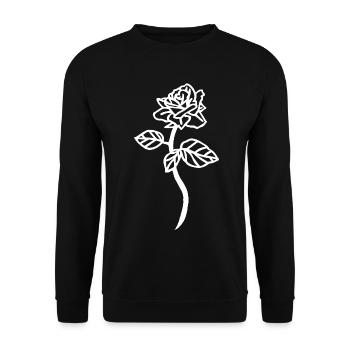 La rose blanche - Sweat-shirt Unisexe - noir - Devant - Alina (178cm) & Michal (187cm)