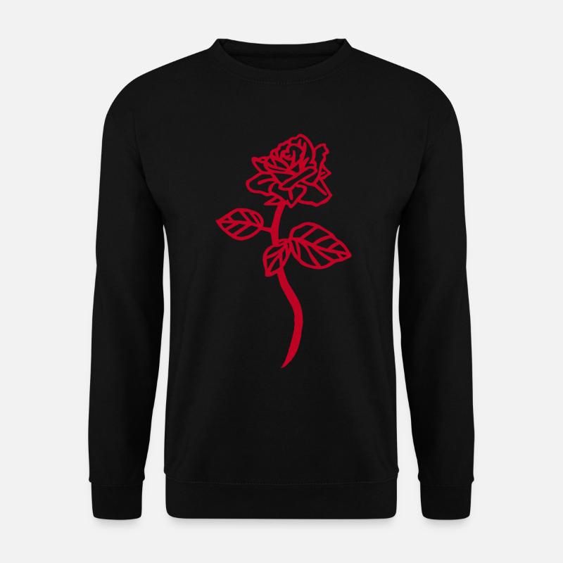 Die rote Rose - Unisex Pullover - Schwarz