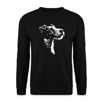 Fox Terrier Silhouette Fox Terrier Dogs Wilsigns - Unisex Sweatshirt - black - Front - Alina (178cm) & Michal (187cm)
