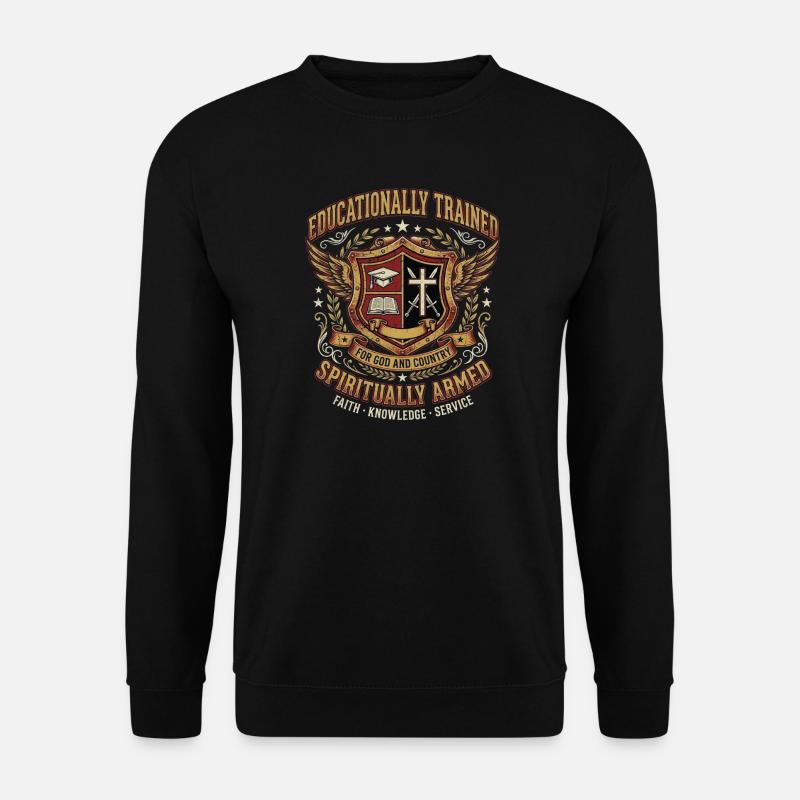 Educationally Trained Spiritually Armed - Unisex Sweatshirt - black