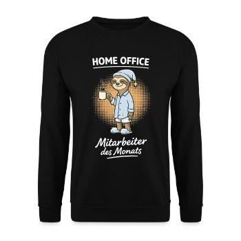 Employé du Siège du Mois Sloth - Sweat-shirt Unisexe - noir - Devant - Alina (178cm) & Michal (187cm)