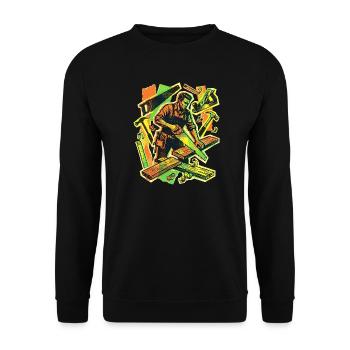 Artisan Carpenter Vintage - Unisex Sweatshirt - black - Front - Alina (178cm) & Michal (187cm)