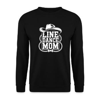 Line Dance Mom Western Logo - Unisex Pullover - Schwarz - Vorne - Alina (178cm) & Michal (187cm)
