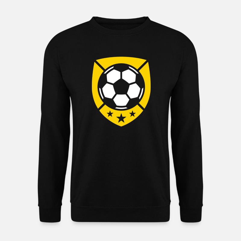 Golden Crest Fußballball-Emblem - Unisex Pullover - Schwarz