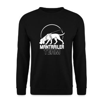 Bloodhound Mantrailer Team Hundesport Wilsigns - Unisex Pullover - Schwarz - Vorne - Alina (178cm) & Michal (187cm)