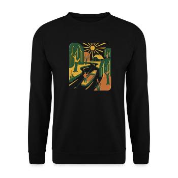 Nature rétro vintage - Sweat-shirt Unisexe - noir - Devant - Alina (178cm) & Michal (187cm)