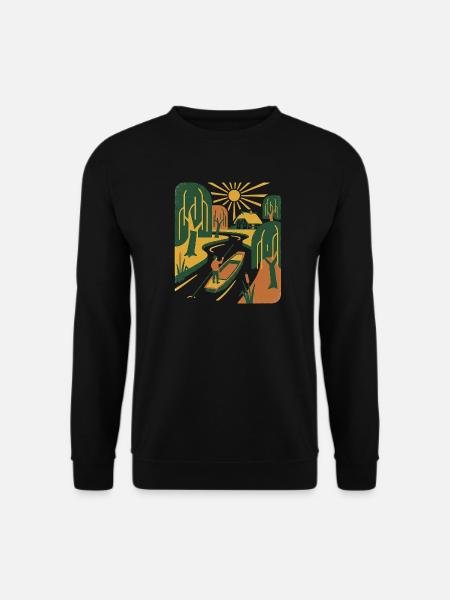 Retro Vintage Nature - Unisex Pullover - Schwarz