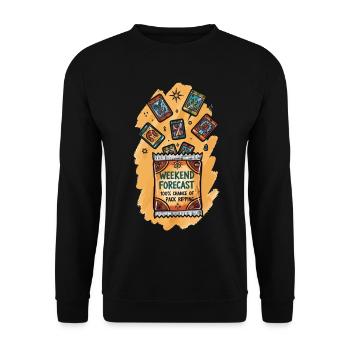 Carte à collectionner - Prévision du week-end : Chance Of Pack - Sweat-shirt Unisexe - noir - Devant - Alina (178cm) & Michal (187cm)