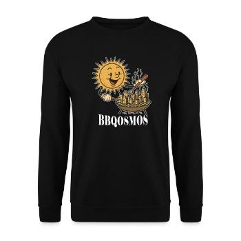 BBQ Cosmos City - Unisex Pullover - Schwarz - Vorne - Alina (178cm) & Michal (187cm)