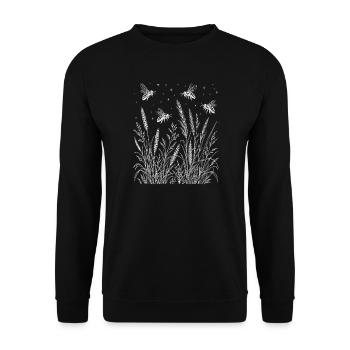 Wildflowers Bees - Unisex Sweatshirt - black - Front - Alina (178cm) & Michal (187cm)